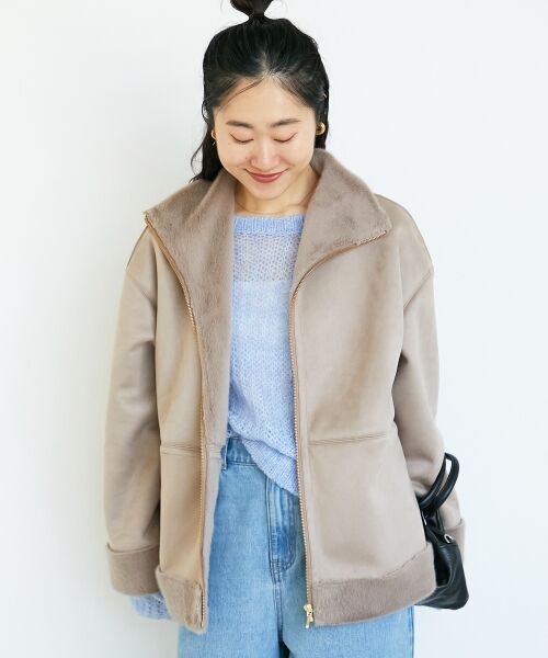 le.coeur blanc / ルクールブラン その他アウター | フェイクムートンファーコート | 詳細3