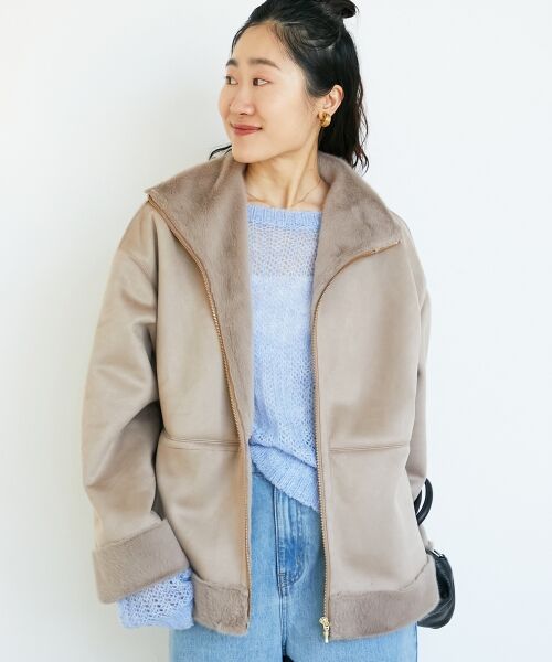 le.coeur blanc / ルクールブラン その他アウター | フェイクムートンファーコート | 詳細4