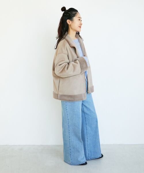 le.coeur blanc / ルクールブラン その他アウター | フェイクムートンファーコート | 詳細8