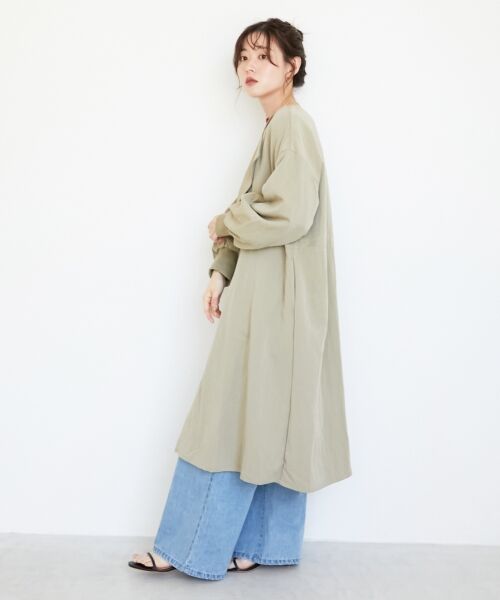 le.coeur blanc / ルクールブラン その他アウター | ドロストノーカラーロングコート | 詳細16