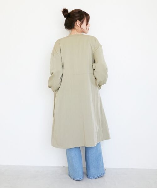 le.coeur blanc / ルクールブラン その他アウター | ドロストノーカラーロングコート | 詳細17