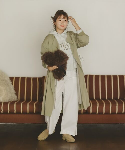 le.coeur blanc / ルクールブラン その他アウター | ドロストノーカラーロングコート | 詳細21