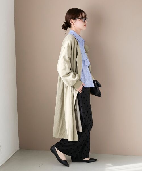 le.coeur blanc / ルクールブラン その他アウター | ドロストノーカラーロングコート | 詳細5