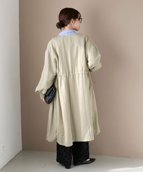 le.coeur blanc / ルクールブラン その他アウター | ドロストノーカラーロングコート | 詳細6
