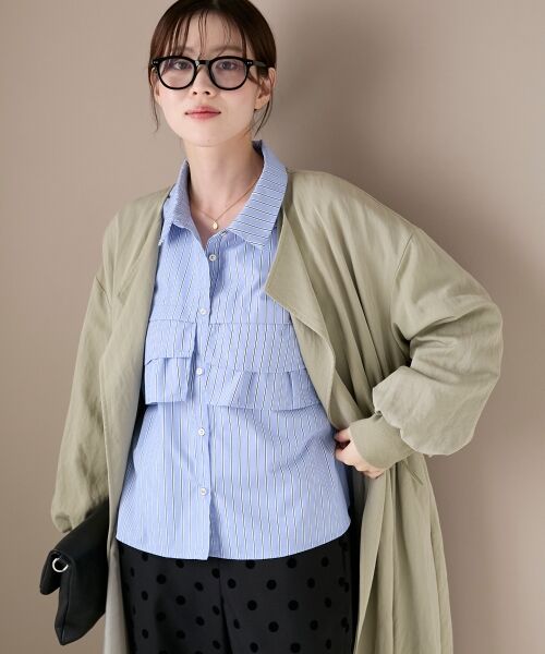 le.coeur blanc / ルクールブラン その他アウター | ドロストノーカラーロングコート | 詳細8