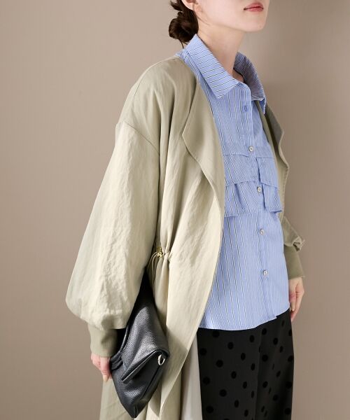 le.coeur blanc / ルクールブラン その他アウター | ドロストノーカラーロングコート | 詳細9