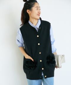 le.coeur blanc / ルクールブラン ベスト | TORRAZZO DONNA 別注ファーポケットベスト