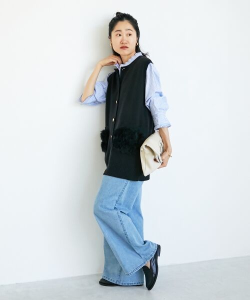 le.coeur blanc / ルクールブラン ベスト | TORRAZZO DONNA 別注ファーポケットベスト | 詳細11