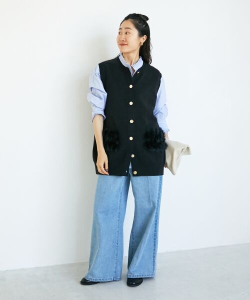 le.coeur blanc / ルクールブラン ベスト | TORRAZZO DONNA 別注ファーポケットベスト | 詳細12