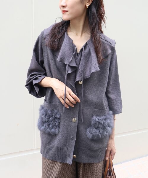 le.coeur blanc / ルクールブラン ベスト | TORRAZZO DONNA 別注ファーポケットベスト | 詳細20