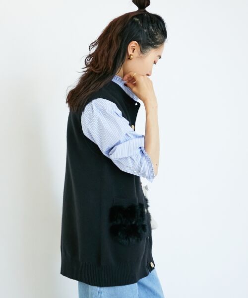 le.coeur blanc / ルクールブラン ベスト | TORRAZZO DONNA 別注ファーポケットベスト | 詳細3
