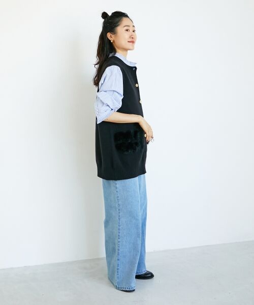 le.coeur blanc / ルクールブラン ベスト | TORRAZZO DONNA 別注ファーポケットベスト | 詳細9