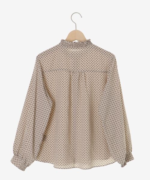 le.coeur blanc / ルクールブラン シャツ・ブラウス | 《手洗い可能》シャーリングネック幾何柄ブラウス | 詳細25