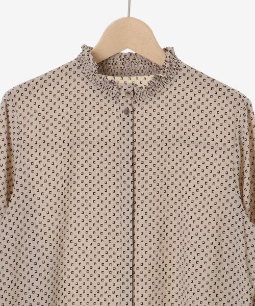 le.coeur blanc / ルクールブラン シャツ・ブラウス | 《手洗い可能》シャーリングネック幾何柄ブラウス | 詳細26