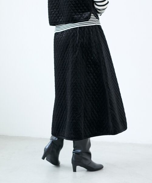 le.coeur blanc / ルクールブラン ロング・マキシ丈スカート | TORRAZZO DONNAキルトベロアスカート | 詳細13