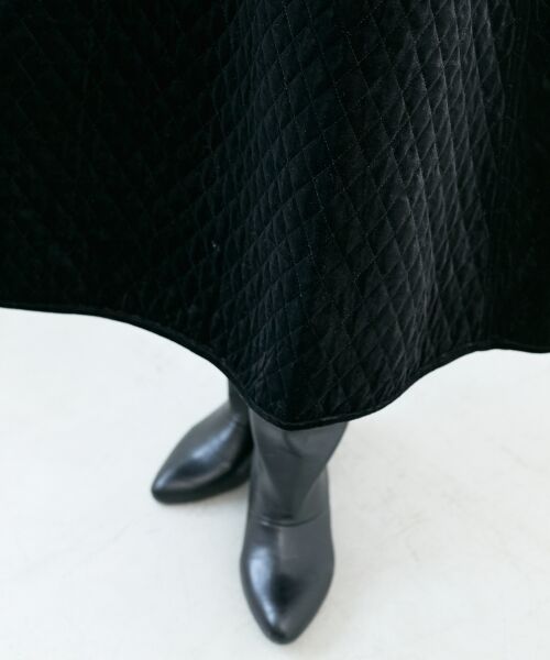 le.coeur blanc / ルクールブラン ロング・マキシ丈スカート | TORRAZZO DONNAキルトベロアスカート | 詳細14