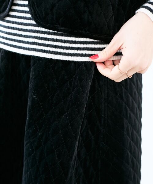 le.coeur blanc / ルクールブラン ロング・マキシ丈スカート | TORRAZZO DONNAキルトベロアスカート | 詳細15