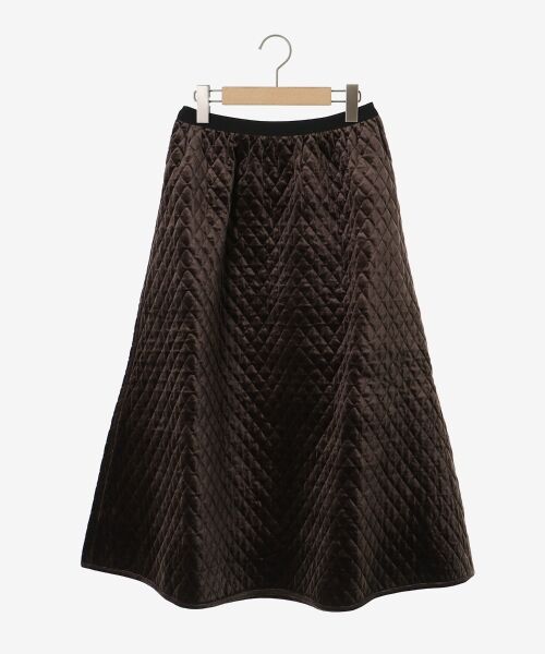 le.coeur blanc / ルクールブラン ロング・マキシ丈スカート | TORRAZZO DONNAキルトベロアスカート | 詳細16