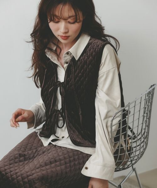 le.coeur blanc / ルクールブラン その他アウター | TORRAZZO DONNAキルトベロアジャケット | 詳細15