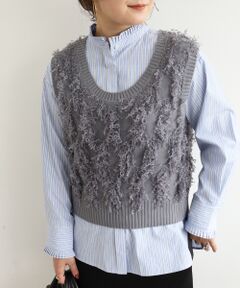 le.coeur blanc / ルクールブラン ベスト | 《WEB・一部店舗限定》ALリボンヤーンベスト