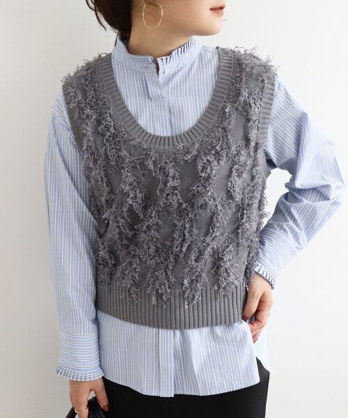 le.coeur blanc / ルクールブラン ベスト | 《WEB・一部店舗限定》ALリボンヤーンベスト | 詳細11