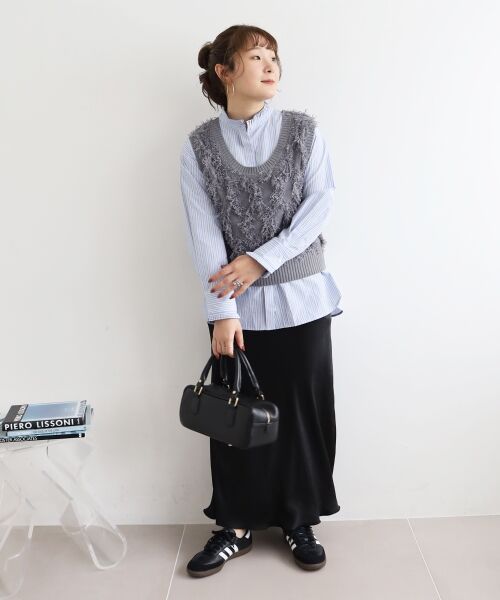 le.coeur blanc / ルクールブラン ベスト | 《WEB・一部店舗限定》ALリボンヤーンベスト | 詳細15