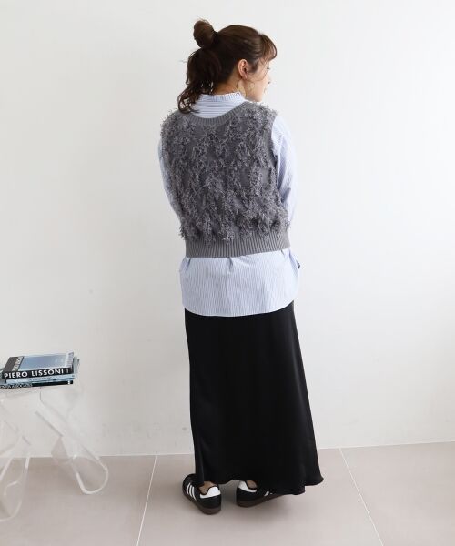 le.coeur blanc / ルクールブラン ベスト | 《WEB・一部店舗限定》ALリボンヤーンベスト | 詳細17