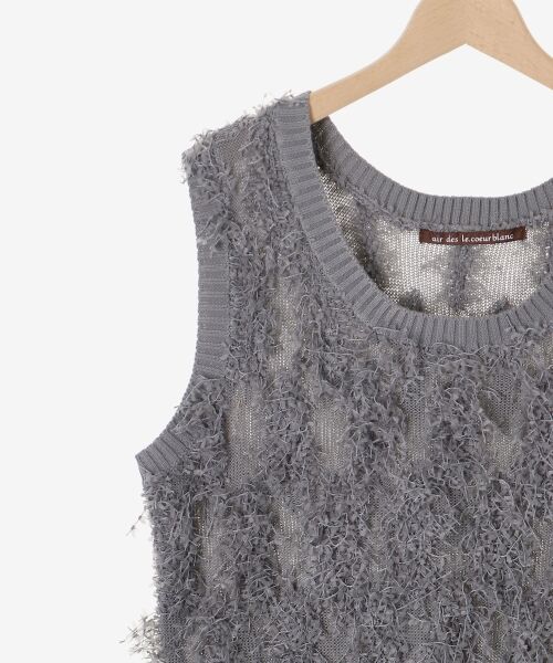 le.coeur blanc / ルクールブラン ベスト | 《WEB・一部店舗限定》ALリボンヤーンベスト | 詳細20