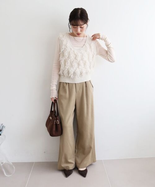 le.coeur blanc / ルクールブラン ベスト | 《WEB・一部店舗限定》ALリボンヤーンベスト | 詳細6