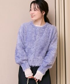 le.coeur blanc / ルクールブラン カーディガン・ボレロ | 《WEB限定アイテム》ソフトシャギーカーディガン