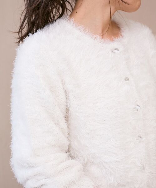 le.coeur blanc / ルクールブラン カーディガン・ボレロ | 《WEB限定アイテム》ソフトシャギーカーディガン | 詳細15