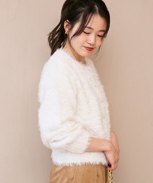 le.coeur blanc / ルクールブラン カーディガン・ボレロ | 《WEB限定アイテム》ソフトシャギーカーディガン | 詳細17