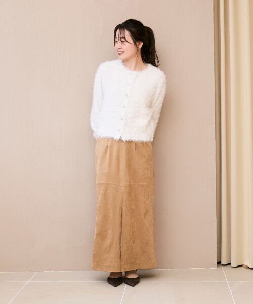 le.coeur blanc / ルクールブラン カーディガン・ボレロ | 《WEB限定アイテム》ソフトシャギーカーディガン | 詳細18