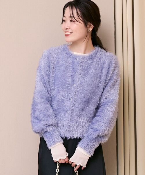 le.coeur blanc / ルクールブラン カーディガン・ボレロ | 《WEB限定アイテム》ソフトシャギーカーディガン | 詳細2