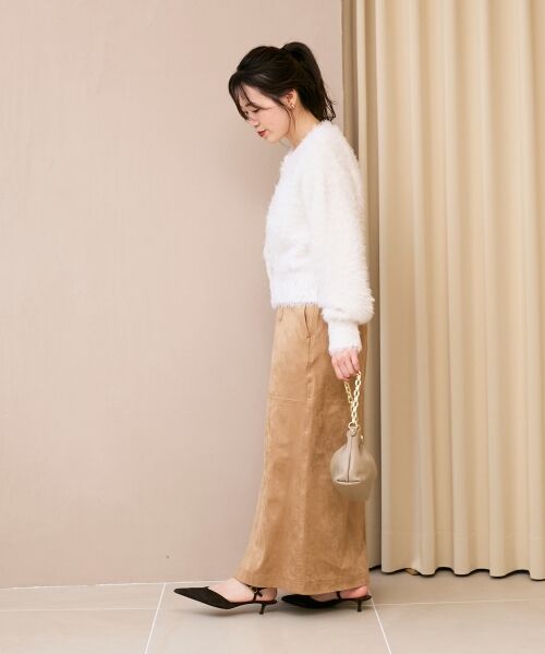 le.coeur blanc / ルクールブラン カーディガン・ボレロ | 《WEB限定アイテム》ソフトシャギーカーディガン | 詳細21