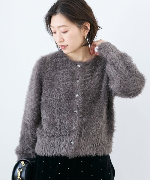 le.coeur blanc / ルクールブラン カーディガン・ボレロ | 《WEB限定アイテム》ソフトシャギーカーディガン | 詳細25