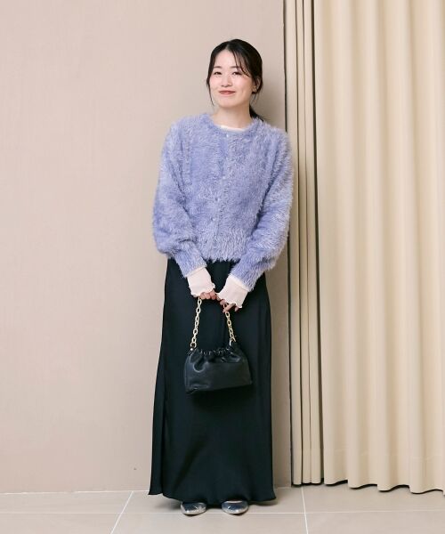 le.coeur blanc / ルクールブラン カーディガン・ボレロ | 《WEB限定アイテム》ソフトシャギーカーディガン | 詳細7