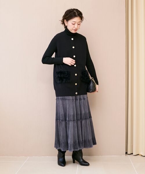 le.coeur blanc / ルクールブラン ロング・マキシ丈スカート | 《WEB限定アイテム》ベロアプリーツスカート | 詳細13