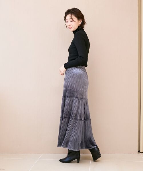 le.coeur blanc / ルクールブラン ロング・マキシ丈スカート | 《WEB限定アイテム》ベロアプリーツスカート | 詳細14