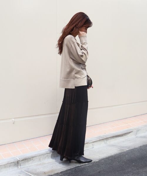 le.coeur blanc / ルクールブラン ロング・マキシ丈スカート | 《WEB限定アイテム》ベロアプリーツスカート | 詳細22