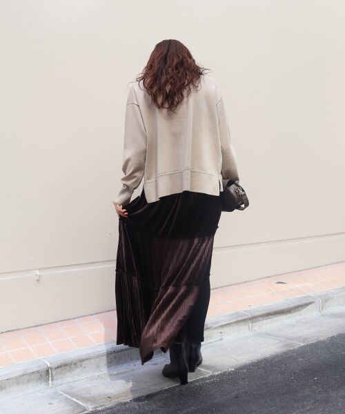 le.coeur blanc / ルクールブラン ロング・マキシ丈スカート | 《WEB限定アイテム》ベロアプリーツスカート | 詳細23