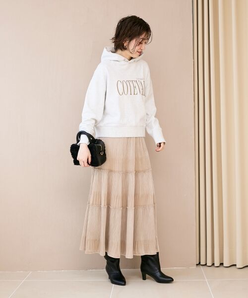 le.coeur blanc / ルクールブラン ロング・マキシ丈スカート | 《WEB限定アイテム》ベロアプリーツスカート | 詳細4