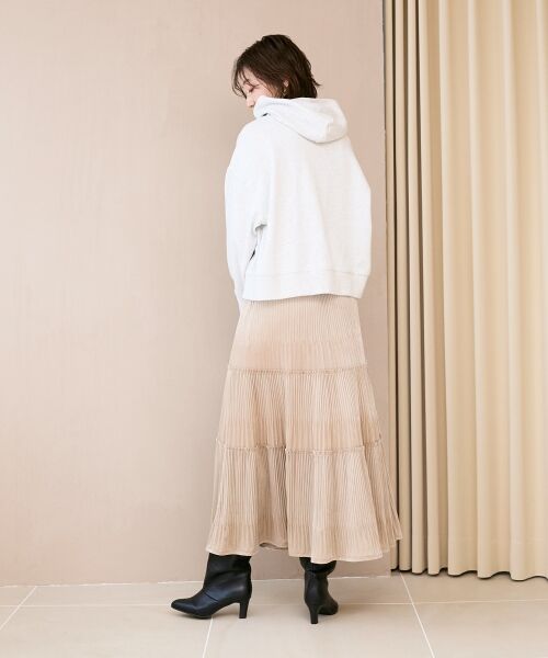 le.coeur blanc / ルクールブラン ロング・マキシ丈スカート | 《WEB限定アイテム》ベロアプリーツスカート | 詳細5