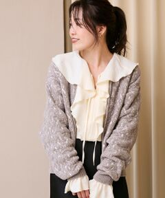 le.coeur blanc / ルクールブラン ブルゾン | モールジャガードニットブルゾン