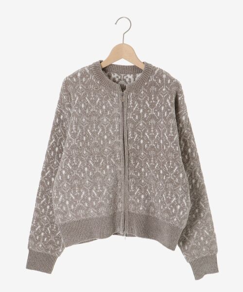 le.coeur blanc / ルクールブラン ブルゾン | モールジャガードニットブルゾン | 詳細1