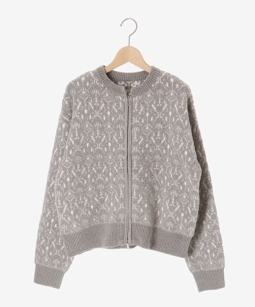 le.coeur blanc / ルクールブラン ブルゾン | モールジャガードニットブルゾン | 詳細12