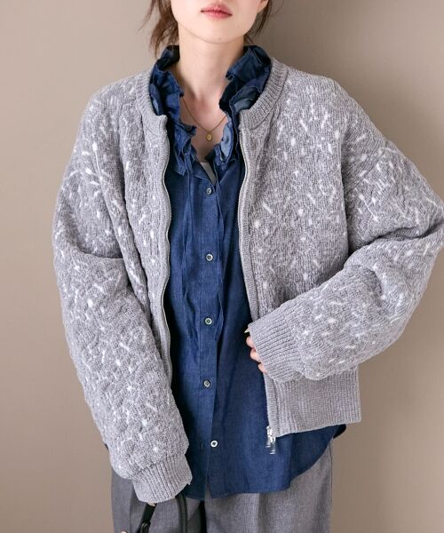 le.coeur blanc / ルクールブラン ブルゾン | モールジャガードニットブルゾン | 詳細17