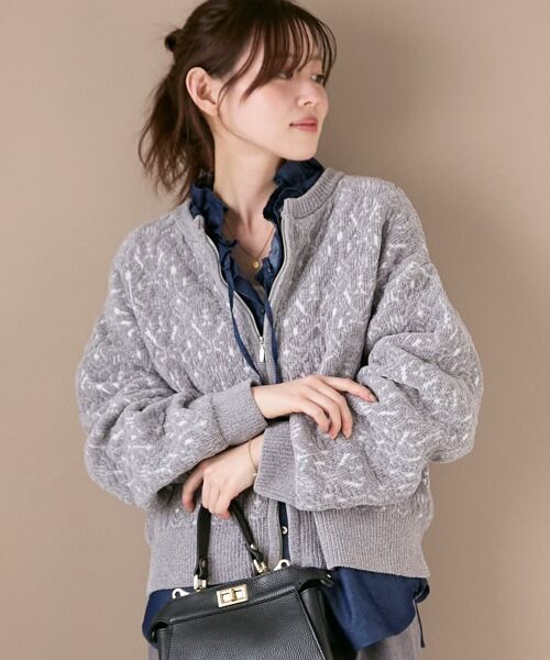 le.coeur blanc / ルクールブラン ブルゾン | モールジャガードニットブルゾン | 詳細19