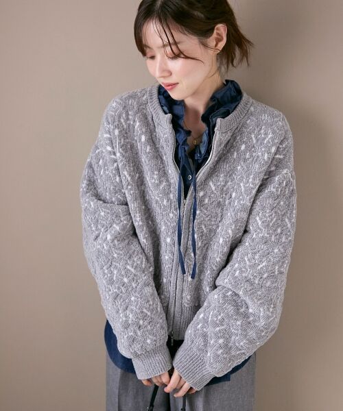 le.coeur blanc / ルクールブラン ブルゾン | モールジャガードニットブルゾン | 詳細20