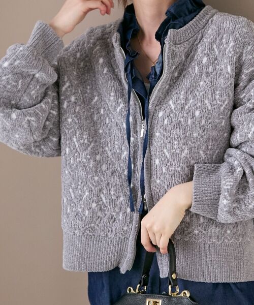 le.coeur blanc / ルクールブラン ブルゾン | モールジャガードニットブルゾン | 詳細21